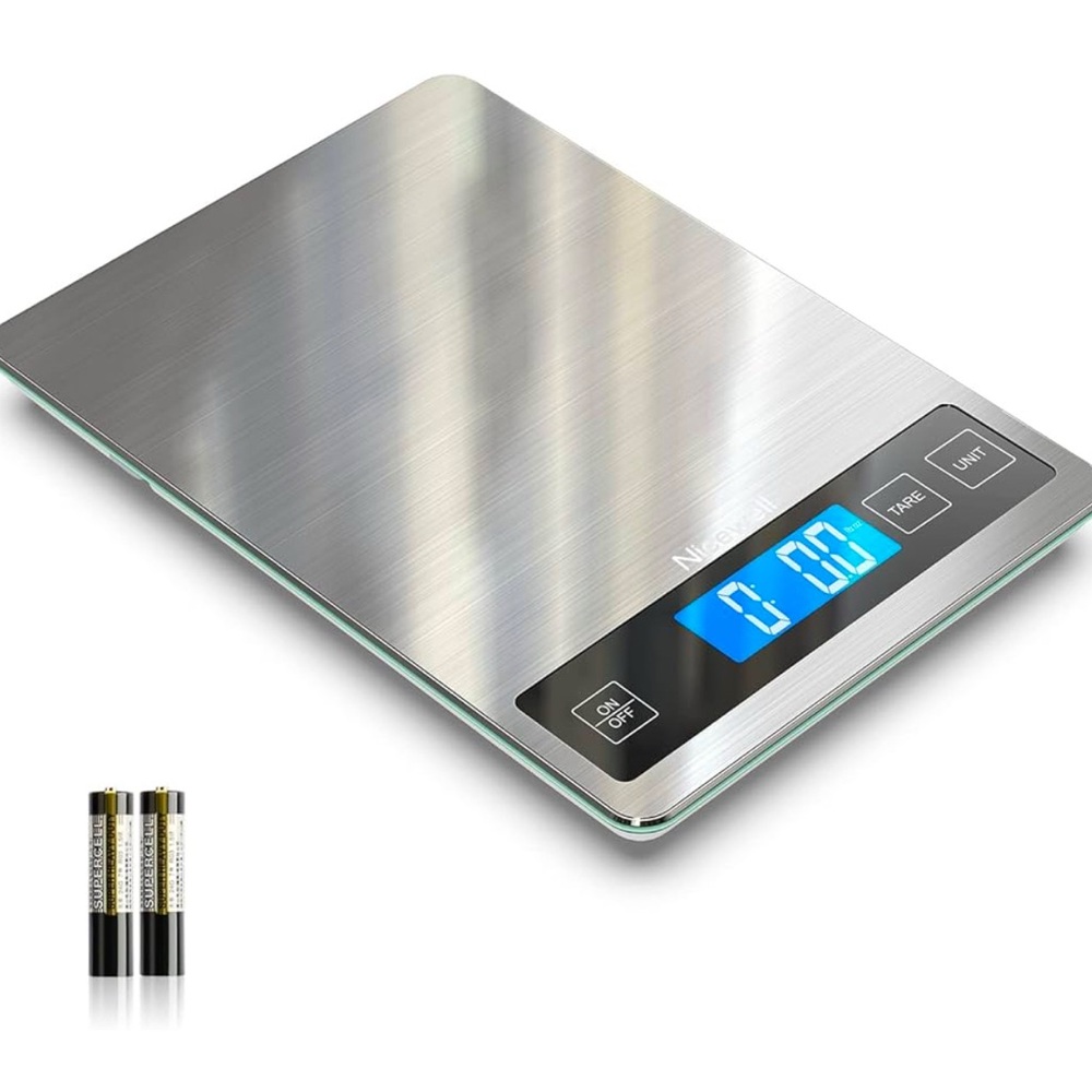 NIB Nicewell Food Scale, 22lb Digital Kitchen Scale for Cooking Baking, silver